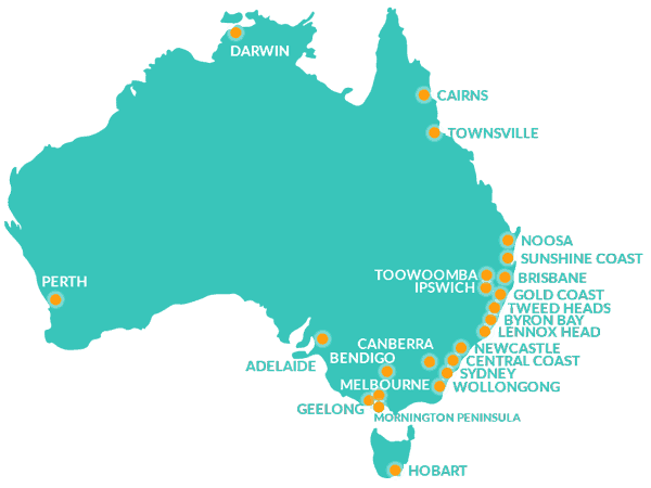 map map of service areas